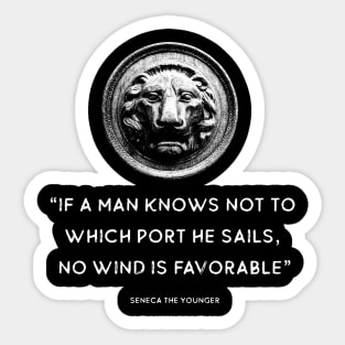 Stoic quote from Seneca Sticker